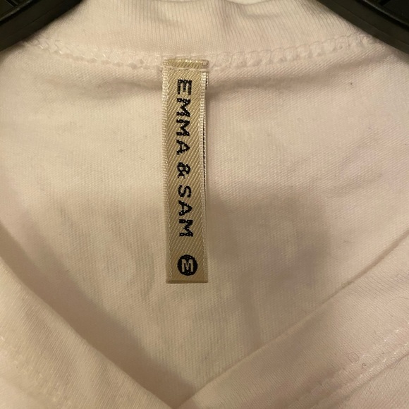 Emma & Sam White Jersey Tee - Picture 3 of 4